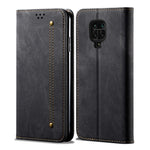 Jeans Cloth Leather Wallet Cell Phone Cover for Xiaomi Redmi Note 9 Pro/9 Pro Max/9S