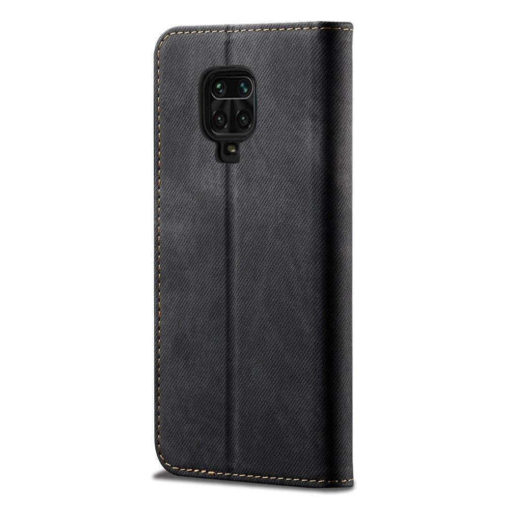 Jeans Cloth Leather Wallet Cell Phone Cover for Xiaomi Redmi Note 9 Pro/9 Pro Max/9S