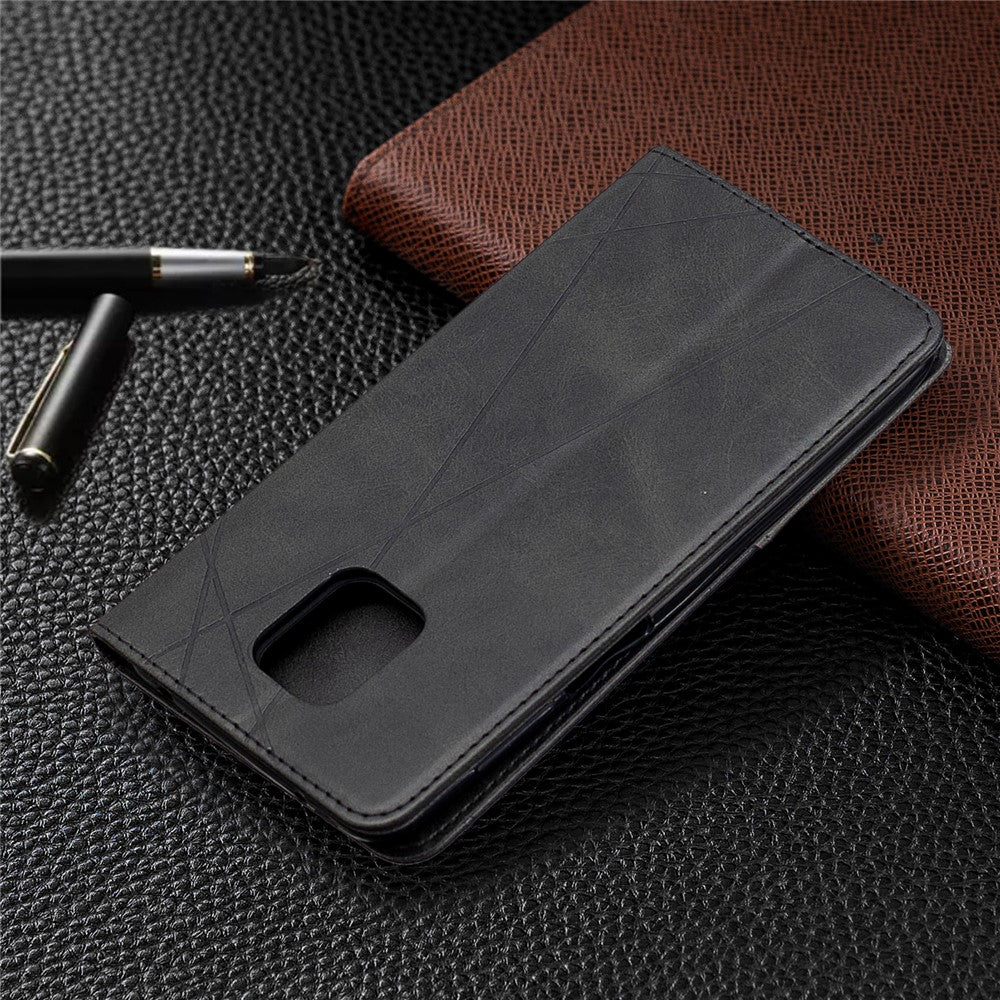 Geometric Pattern Auto-Absorbed Leather Shell Case for Xiaomi Redmi Note 9 Pro / Note 9 Pro Max / Note 9S