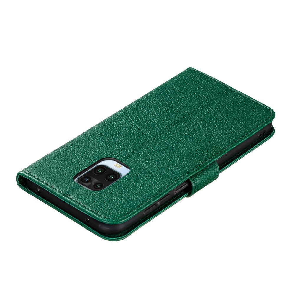 Imprint Feather Pattern Litchi Skin Leather Wallet Case for Xiaomi Redmi Note 9S / Note 9 Pro Max / Note 9 Pro