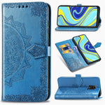 Embossed Mandala Flower Leather Case with Wallet Stand for Xiaomi Redmi Note 9 Pro / Note 9 Pro Max / Note 9S