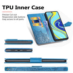 Embossed Mandala Flower Leather Case with Wallet Stand for Xiaomi Redmi Note 9 Pro / Note 9 Pro Max / Note 9S