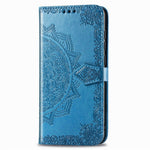 Embossed Mandala Flower Leather Case with Wallet Stand for Xiaomi Redmi Note 9 Pro / Note 9 Pro Max / Note 9S
