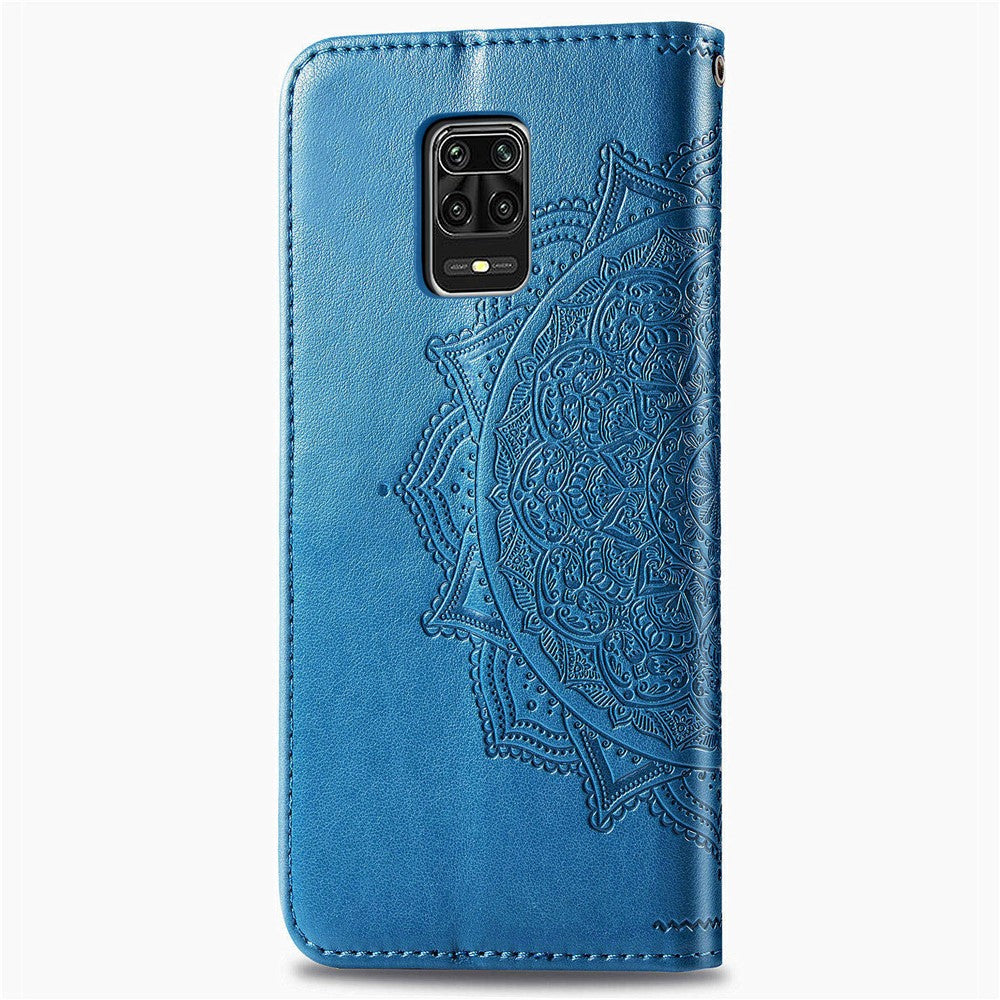 Embossed Mandala Flower Leather Case with Wallet Stand for Xiaomi Redmi Note 9 Pro / Note 9 Pro Max / Note 9S
