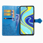 Embossed Mandala Flower Leather Case with Wallet Stand for Xiaomi Redmi Note 9 Pro / Note 9 Pro Max / Note 9S