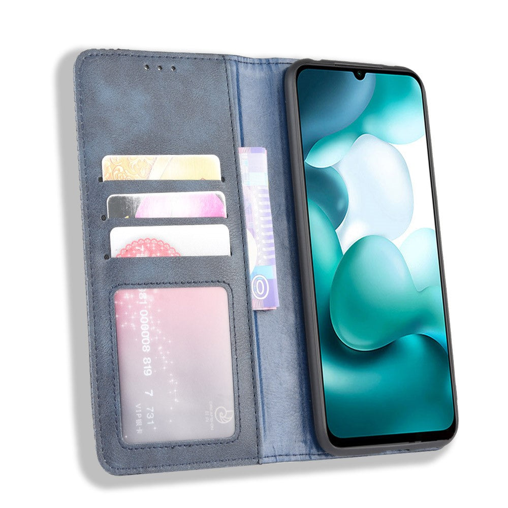 Auto-absorbed Retro Leather Shell Stand Wallet Case for Xiaomi Mi 10 Lite 5G/10 Youth 5G