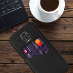 Cloth + PU Leather Coated PC Phone Case with Card Holder for Xiaomi Redmi Note 9 Pro/Note 9 Pro Max/Note 9S