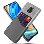 Cloth + PU Leather Coated PC Phone Case with Card Holder for Xiaomi Redmi Note 9 Pro/Note 9 Pro Max/Note 9S