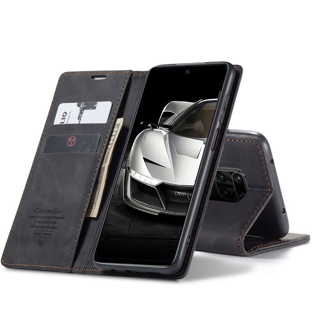 CASEME 013 Series Auto-absorbed Leather Wallet Case for Xiaomi Redmi Note 9 Pro/Note 9 Pro Max/Note 9S