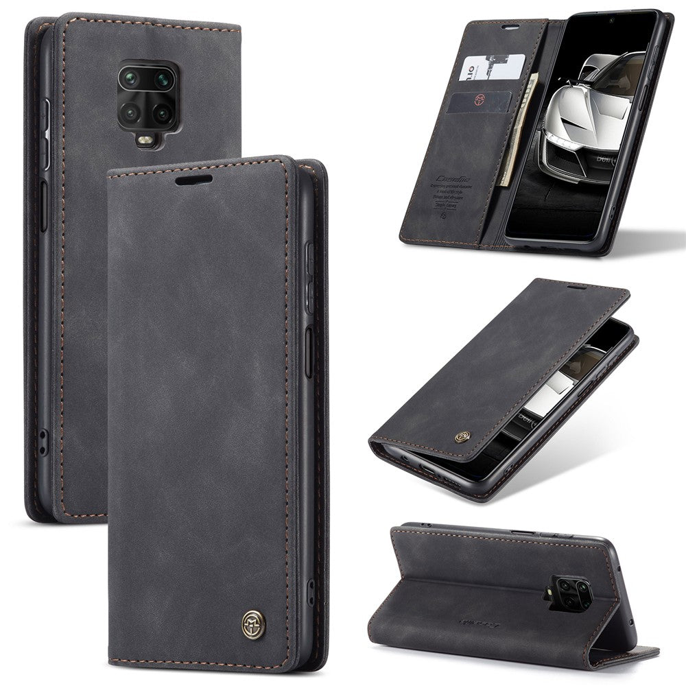 CASEME 013 Series Auto-absorbed Leather Wallet Case for Xiaomi Redmi Note 9 Pro/Note 9 Pro Max/Note 9S