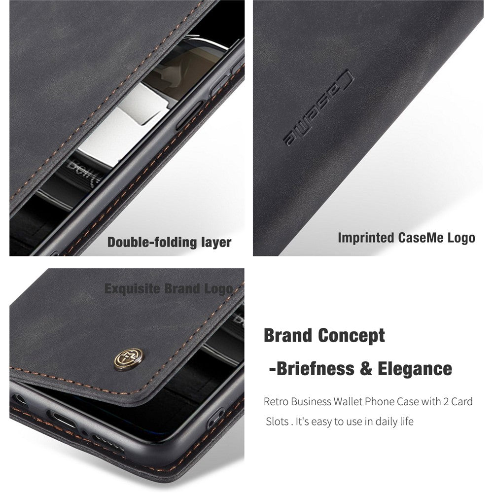 CASEME 013 Series Auto-absorbed Leather Wallet Case for Xiaomi Redmi Note 9 Pro/Note 9 Pro Max/Note 9S