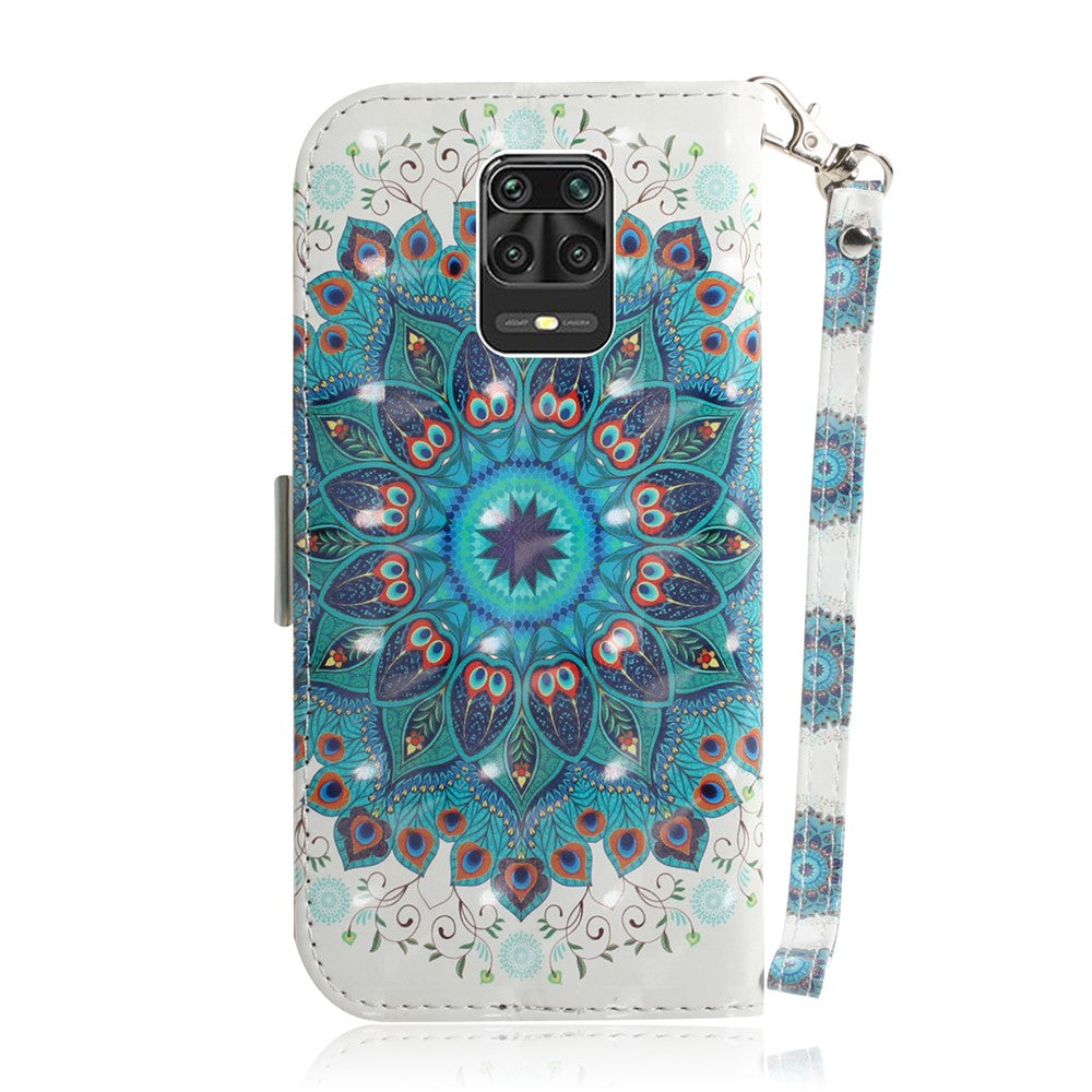 Patterned Light Spot Decor Leather Wallet Case for Xiaomi Redmi Note 9S/Note 9 Pro Max