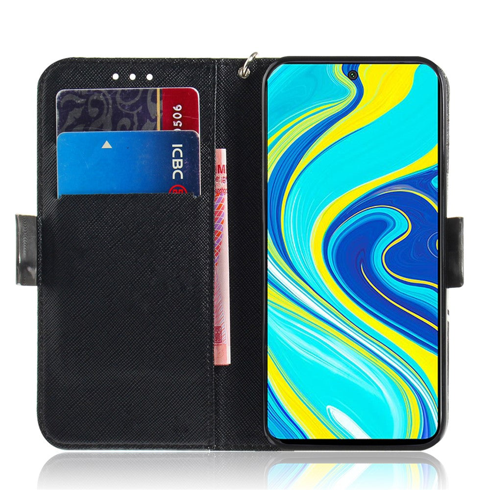 Patterned Light Spot Decor Leather Wallet Case for Xiaomi Redmi Note 9S/Note 9 Pro Max