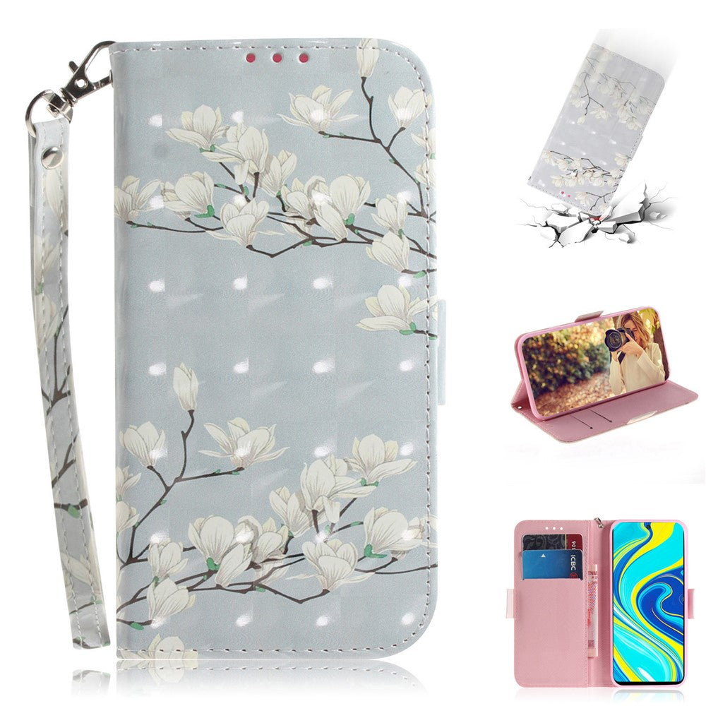 Patterned Light Spot Decor Leather Wallet Case for Xiaomi Redmi Note 9S/Note 9 Pro Max