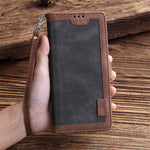 Vintage Splicing Style Wallet Stand Leather Unique Cover for Xiaomi Mi 10