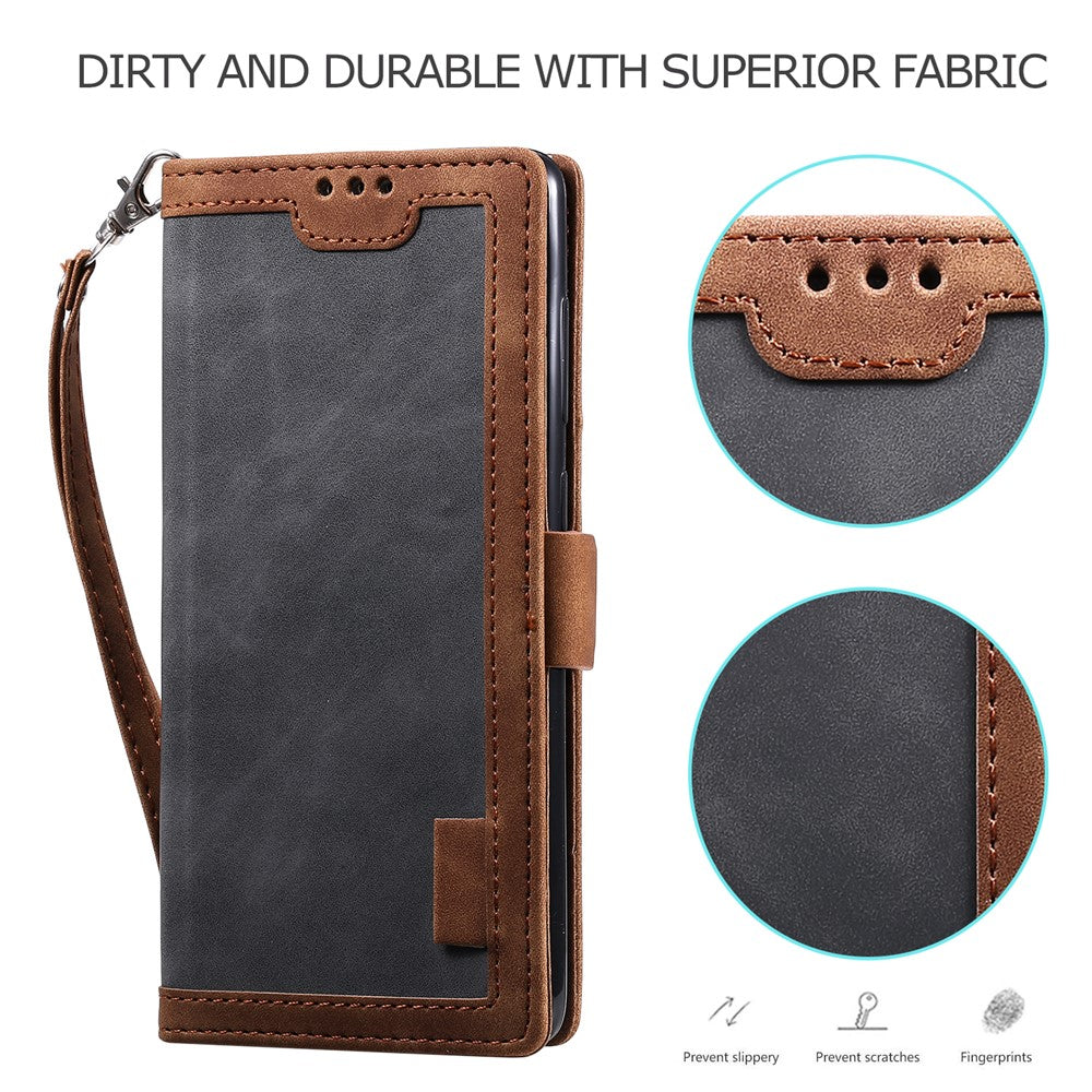 Vintage Splicing Style Wallet Stand Leather Unique Cover for Xiaomi Mi 10