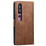 Vintage Splicing Style Wallet Stand Leather Unique Cover for Xiaomi Mi 10