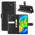 Litchi Skin Magnetic Leather Case for Xiaomi Redmi Note 9 / Redmi 10X 4G Wallet Stand Design Phone Case