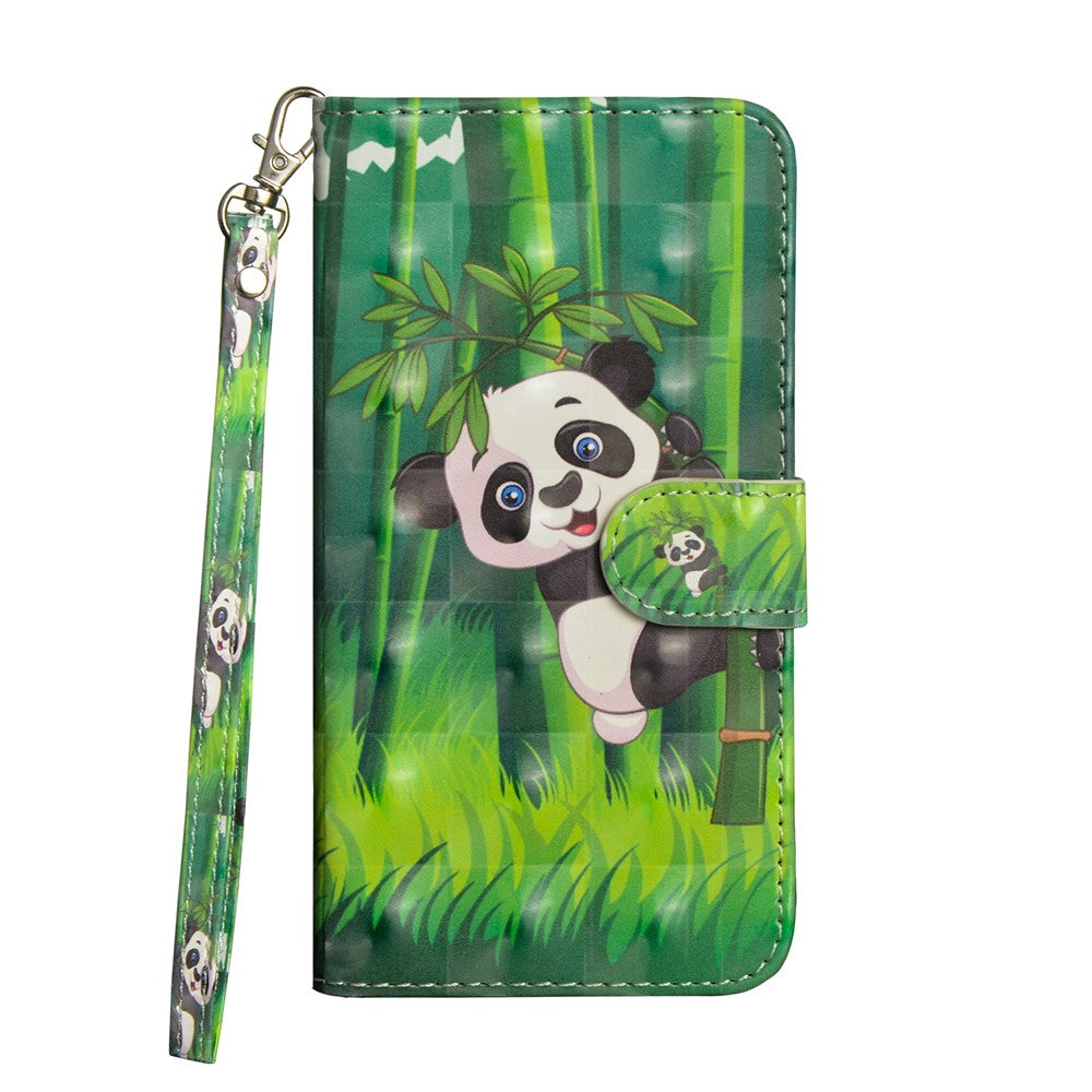 Light Spot Decor Pattern Printing Wallet Stand Leather Case with Strap for Xiaomi Redmi Note 9/Redmi 10X 4G