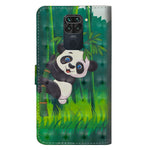 Light Spot Decor Pattern Printing Wallet Stand Leather Case with Strap for Xiaomi Redmi Note 9/Redmi 10X 4G
