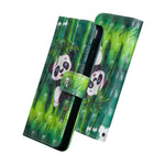 Light Spot Decor Pattern Printing Wallet Stand Leather Case with Strap for Xiaomi Redmi Note 9/Redmi 10X 4G