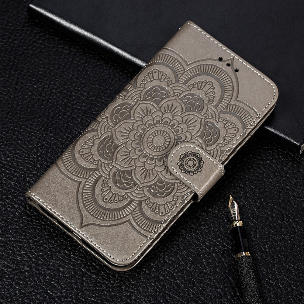 Imprint Mandala Flower Leather Shell for Xiaomi Mi 10 Lite 5G