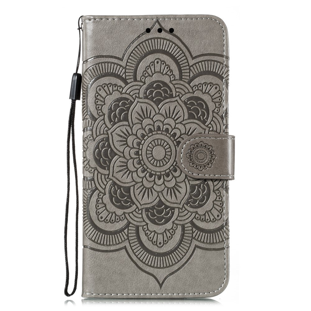 Imprint Mandala Flower Leather Shell for Xiaomi Mi 10 Lite 5G