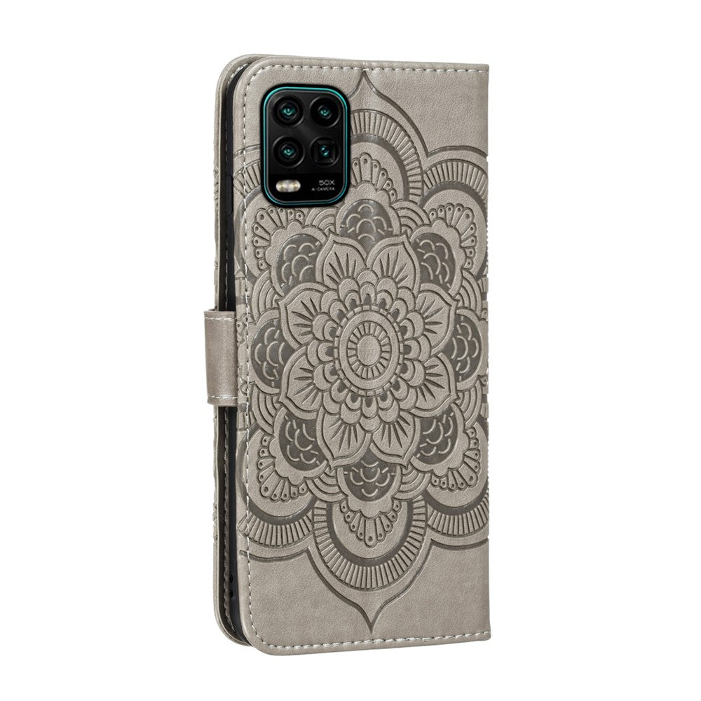 Imprint Mandala Flower Leather Shell for Xiaomi Mi 10 Lite 5G