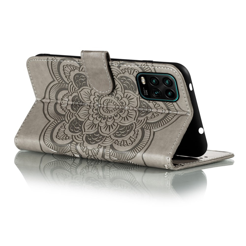 Imprint Mandala Flower Leather Shell for Xiaomi Mi 10 Lite 5G