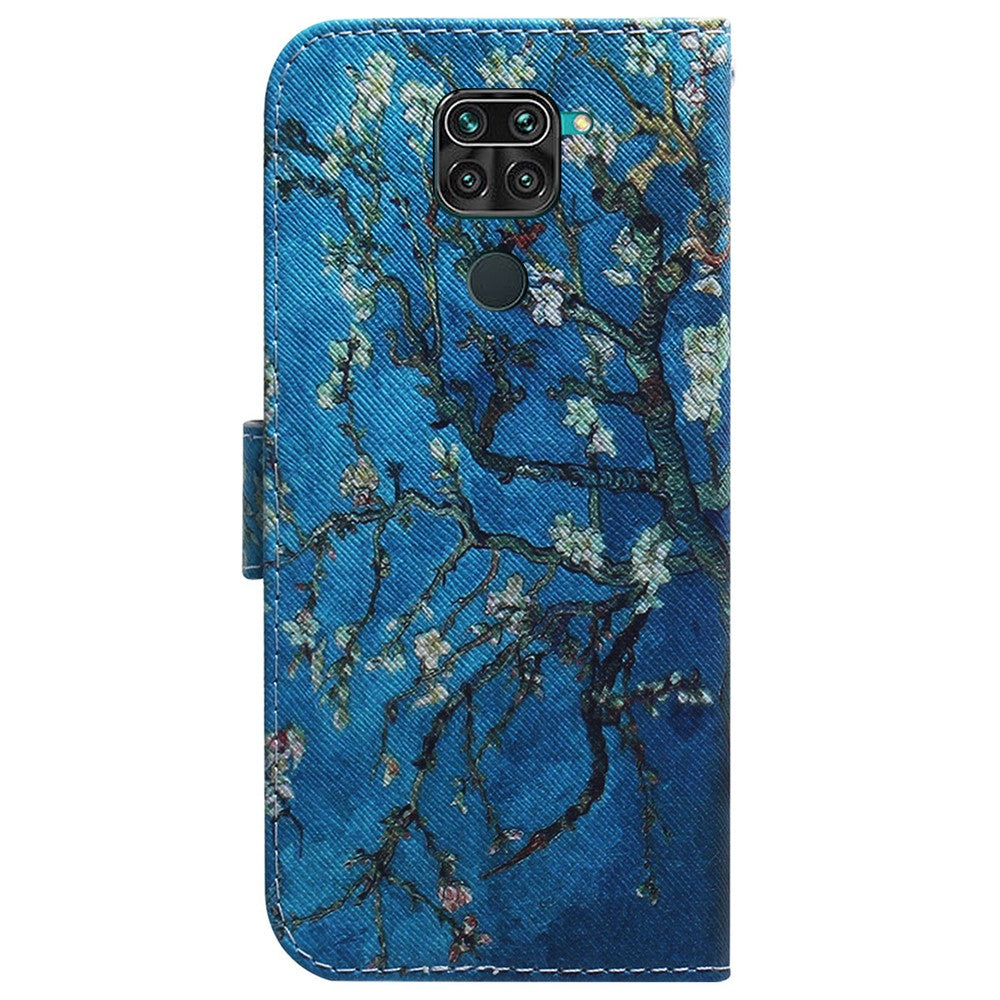Pattern Printing PU Leather Wallet Case for Xiaomi Redmi Note 9 / Redmi 10X 4G