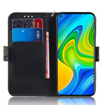 Light Spot Decor Wallet Stand Leather Cover Pattern Printing Case for Xiaomi Redmi Note 9/10X 4G