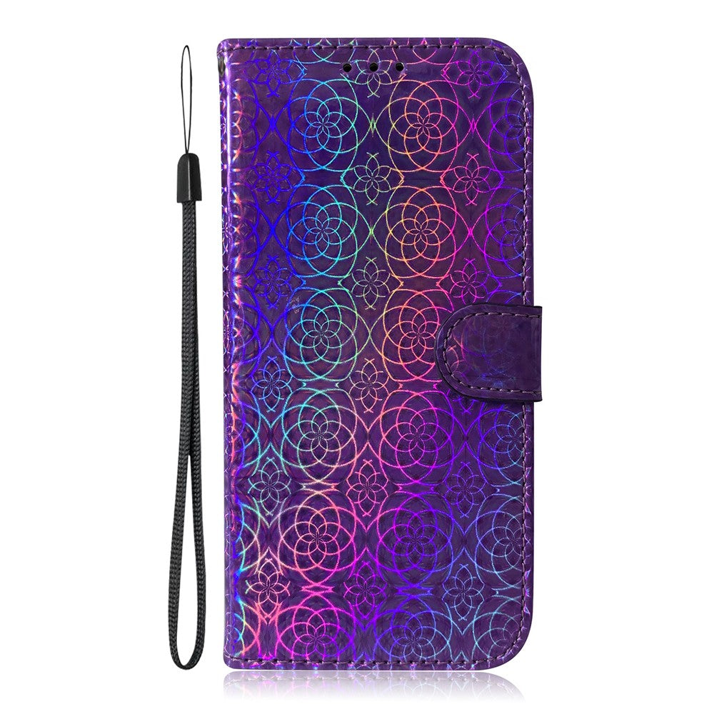 Flower Pattern Leather Stand Wallet Case for Xiaomi Redmi Note 9 / Redmi 10X 4G