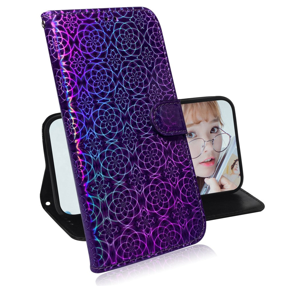 Flower Pattern Leather Stand Wallet Case for Xiaomi Redmi Note 9 / Redmi 10X 4G