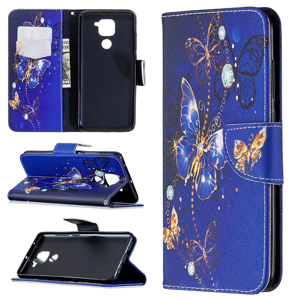 Pattern Printing Wallet Stand Leather Shell for Xiaomi Redmi Note 9/Redmi 10X 4G