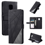 Color Blocking Stylish Design Leather Shell for Xiaomi Redmi Note 9S/Note 9 Pro/Note 9 Pro Max
