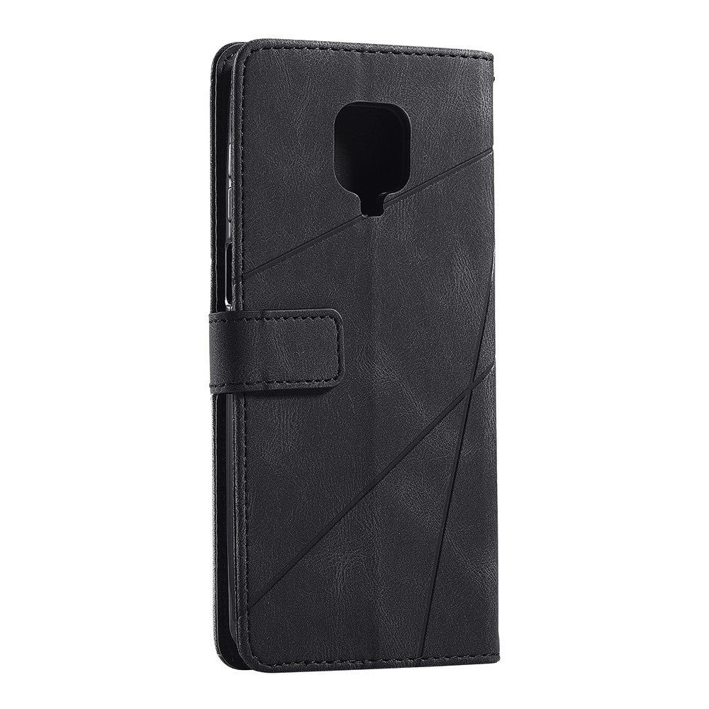 Color Blocking Stylish Design Leather Shell for Xiaomi Redmi Note 9S/Note 9 Pro/Note 9 Pro Max