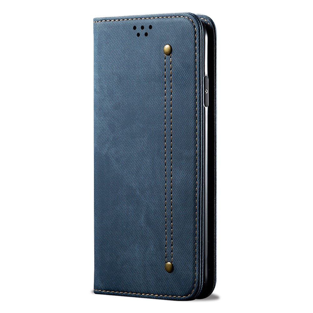 Retro Style Jeans Cloth Leather Shell for Xiaomi Redmi Note 9/Redmi 10X 4G