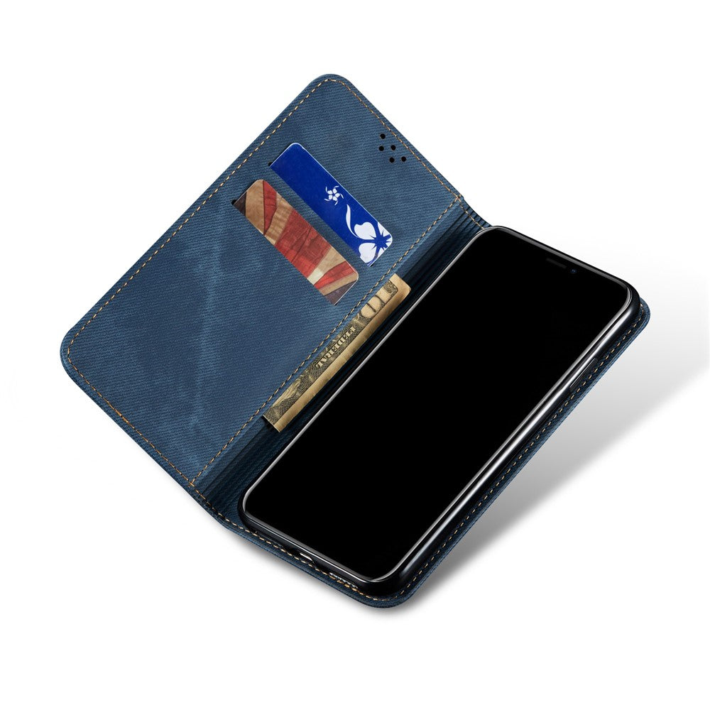 Retro Style Jeans Cloth Leather Shell for Xiaomi Redmi Note 9/Redmi 10X 4G