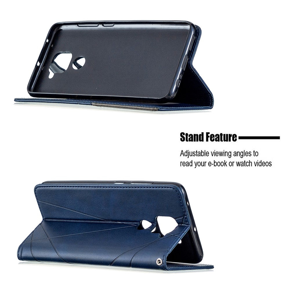 Geometric Skin Leather Shell for Xiaomi Redmi Note 9 / Redmi 10X 4G