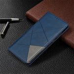 Geometric Skin Leather Shell for Xiaomi Redmi Note 9 / Redmi 10X 4G