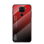 Gradient Color Tempered Glass + PC + TPU Hybrid Case for Xiaomi Redmi 10X 4G/Redmi Note 9