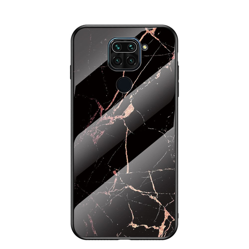 Marble Pattern Tempered Glass + PC + TPU Phone Case for Xiaomi Redmi Note 9/10X 4G
