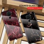 Marble Pattern Tempered Glass + PC + TPU Phone Case for Xiaomi Redmi Note 9/10X 4G