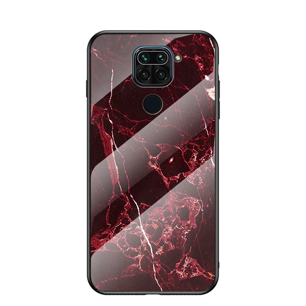 Marble Pattern Tempered Glass + PC + TPU Phone Case for Xiaomi Redmi Note 9/10X 4G