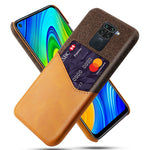 Cloth + PU Leather + PC Cover with Card Slot Shell for Xiaomi Redmi Note 9 / Redmi 10X 4G