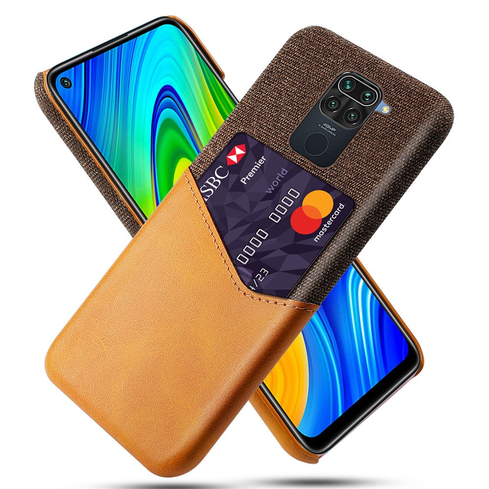 Cloth + PU Leather + PC Cover with Card Slot Shell for Xiaomi Redmi Note 9 / Redmi 10X 4G