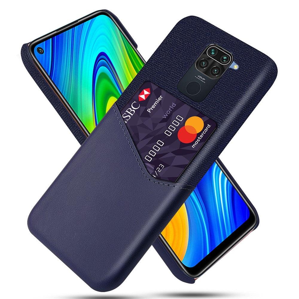 Cloth + PU Leather + PC Cover with Card Slot Shell for Xiaomi Redmi Note 9 / Redmi 10X 4G