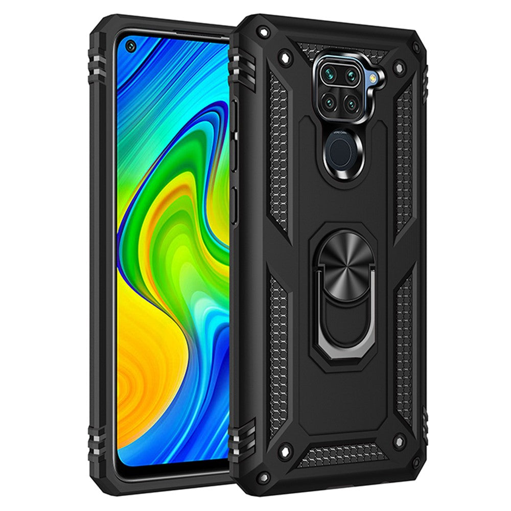 PC+TPU med stativ Armor mobilmobilskal för Xiaomi Redmi Note 9/Redmi 10X 4G