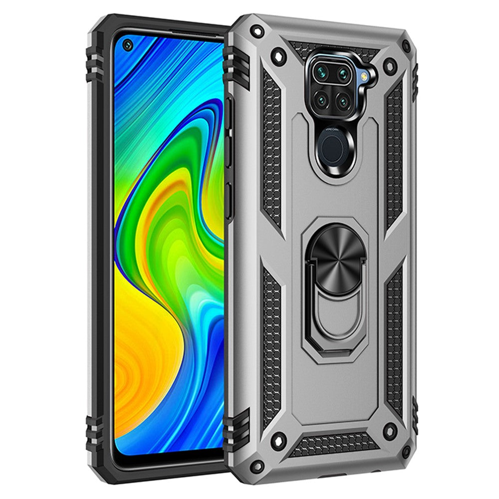 PC+TPU med stativ Armor mobilmobilskal för Xiaomi Redmi Note 9/Redmi 10X 4G