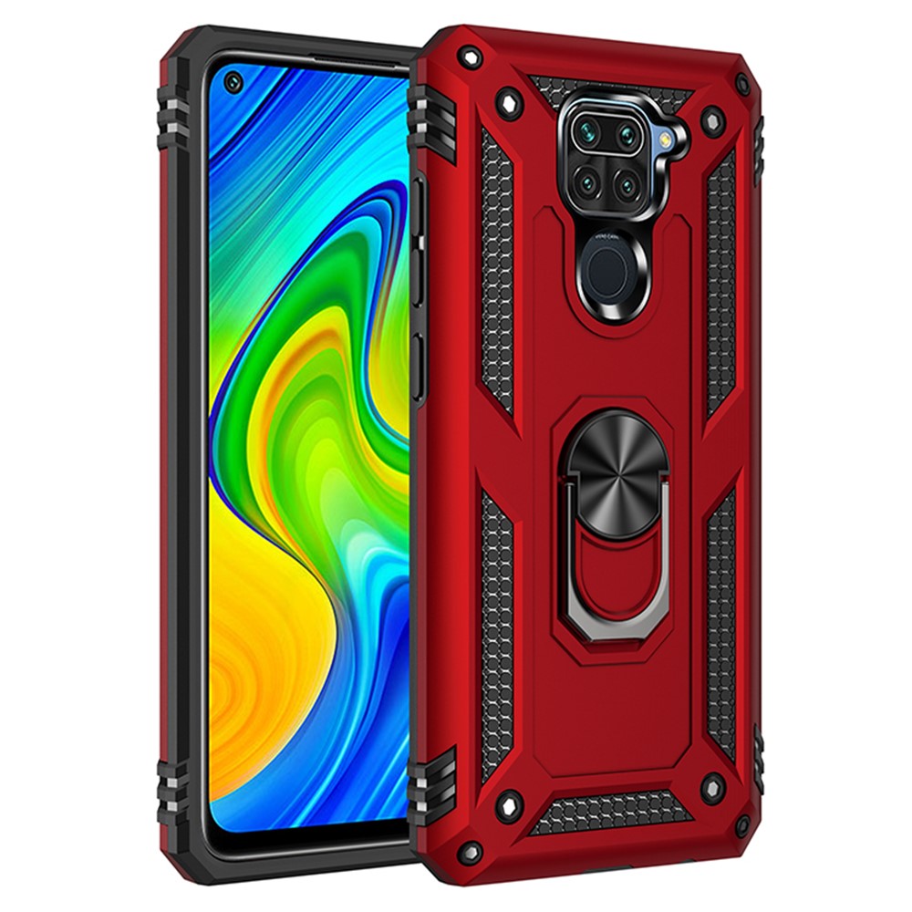 PC+TPU med stativ Armor mobilmobilskal för Xiaomi Redmi Note 9/Redmi 10X 4G